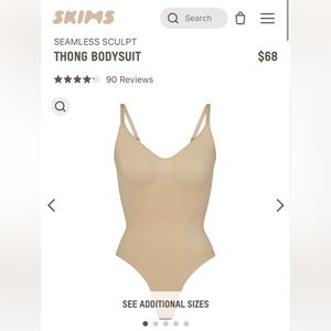 SKIMS SEAMLESS SCULPT THONG BODYSUIT